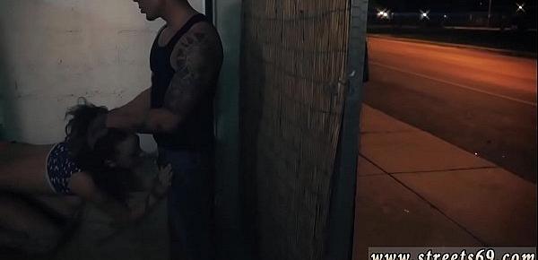  Extreme pussy pushes her into the alley where he rips her cut-offs